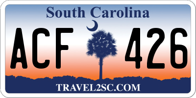 SC license plate ACF426