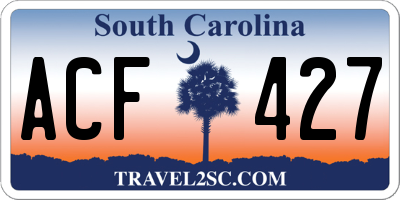 SC license plate ACF427