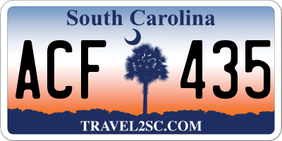 SC license plate ACF435
