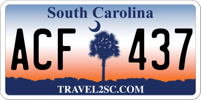 SC license plate ACF437