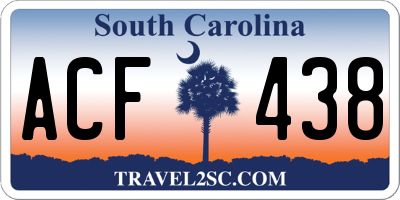 SC license plate ACF438