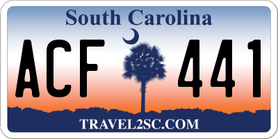 SC license plate ACF441