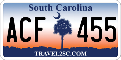 SC license plate ACF455