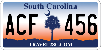 SC license plate ACF456