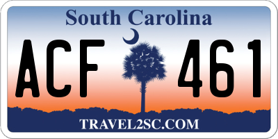 SC license plate ACF461