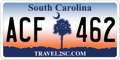 SC license plate ACF462