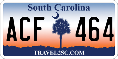 SC license plate ACF464
