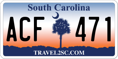 SC license plate ACF471