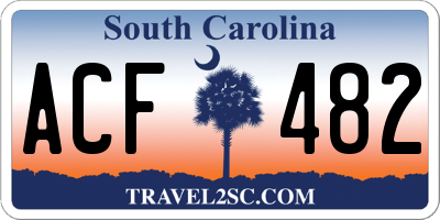 SC license plate ACF482
