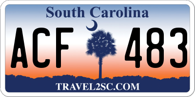 SC license plate ACF483