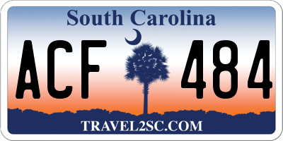 SC license plate ACF484
