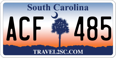 SC license plate ACF485