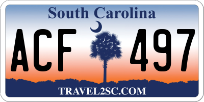 SC license plate ACF497