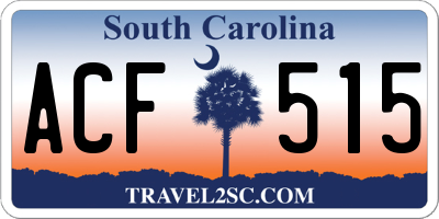 SC license plate ACF515