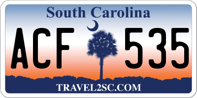 SC license plate ACF535