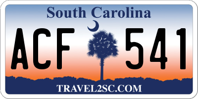 SC license plate ACF541