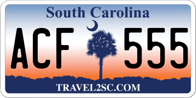 SC license plate ACF555