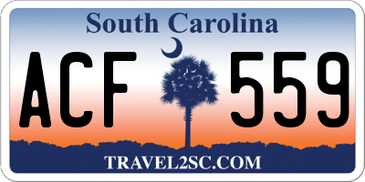 SC license plate ACF559