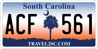 SC license plate ACF561
