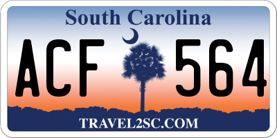 SC license plate ACF564