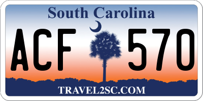 SC license plate ACF570