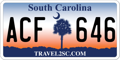 SC license plate ACF646