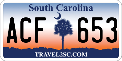 SC license plate ACF653