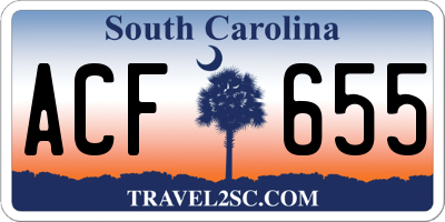 SC license plate ACF655