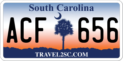 SC license plate ACF656