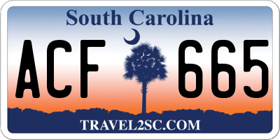 SC license plate ACF665