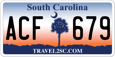 SC license plate ACF679