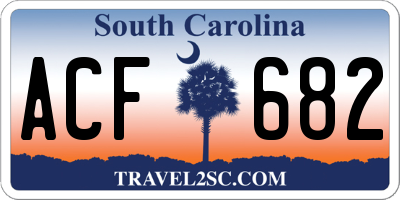SC license plate ACF682