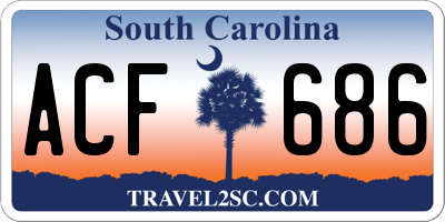 SC license plate ACF686