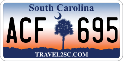 SC license plate ACF695