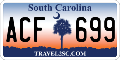 SC license plate ACF699
