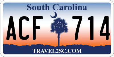 SC license plate ACF714