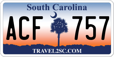 SC license plate ACF757