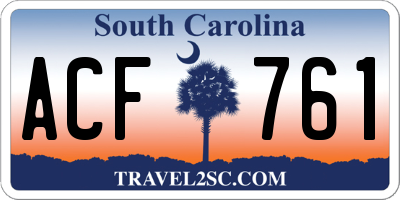 SC license plate ACF761