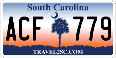 SC license plate ACF779