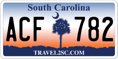 SC license plate ACF782