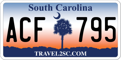 SC license plate ACF795