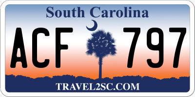 SC license plate ACF797