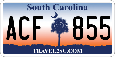 SC license plate ACF855