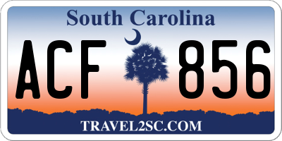 SC license plate ACF856
