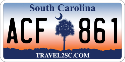 SC license plate ACF861