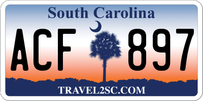 SC license plate ACF897