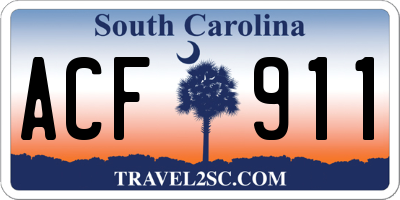 SC license plate ACF911