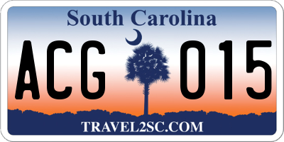 SC license plate ACG015