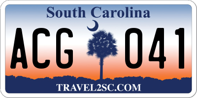 SC license plate ACG041