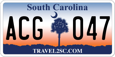 SC license plate ACG047